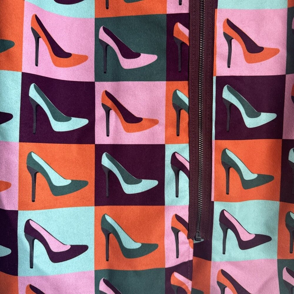 Emily in Paris style Bendita Seas Shoe Novelty Print 60s Style Designer Jacket - Picture 3 of 7